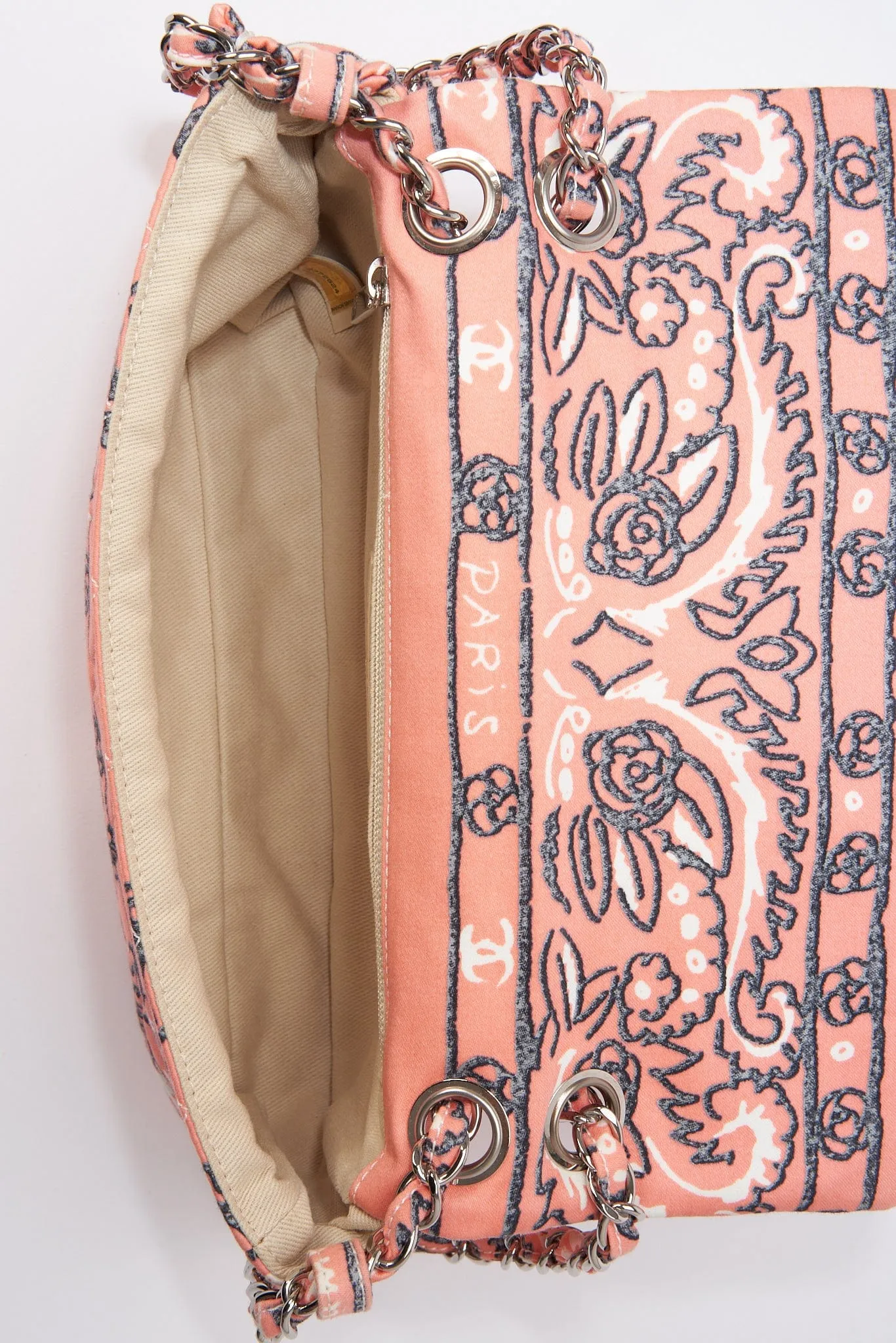 Chanel Bandana Paisley Print Cotton Flap Bag