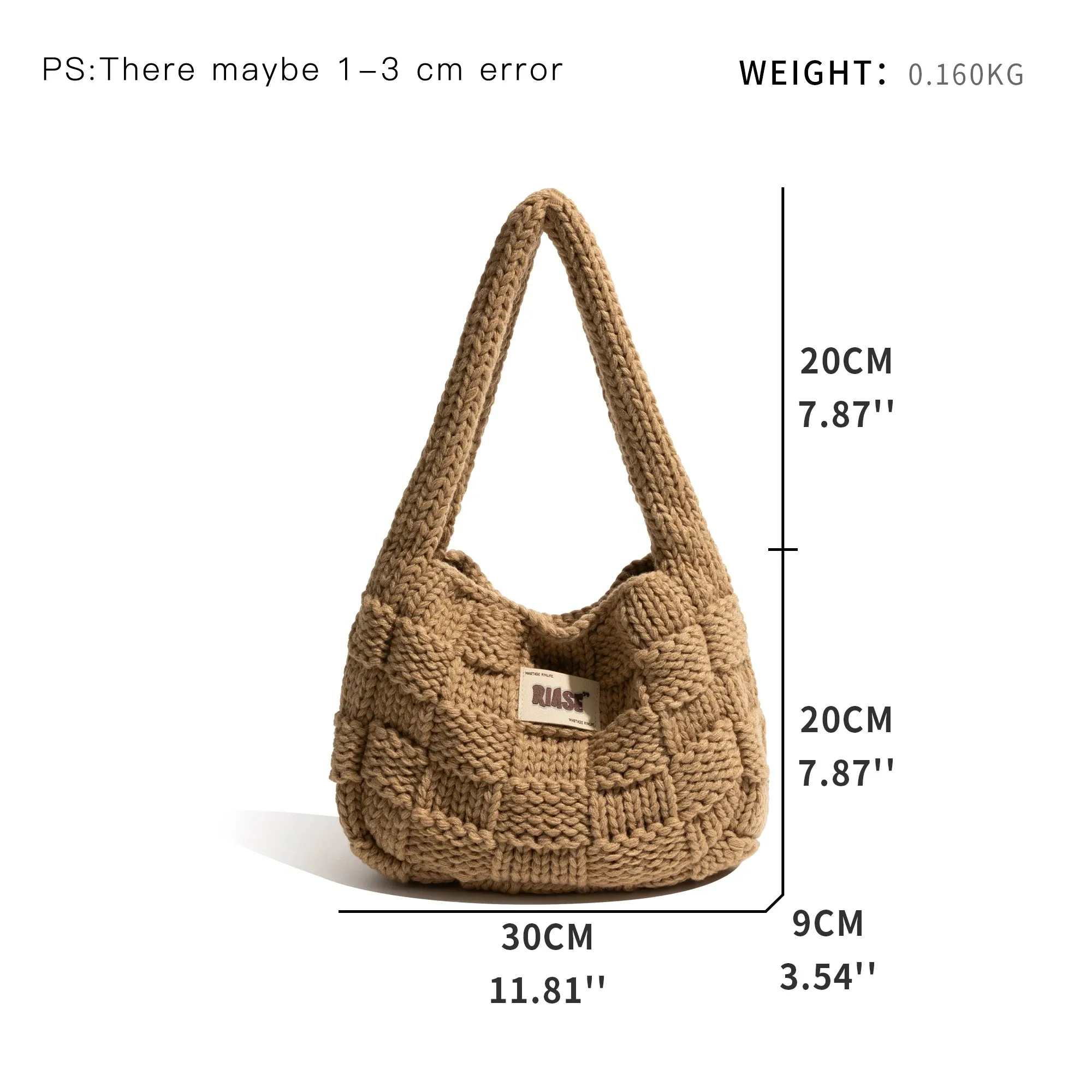 Charlotte Checks Knit Mini Hobo Bag