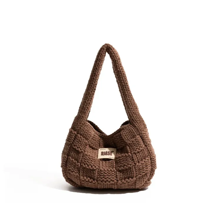 Charlotte Checks Knit Mini Hobo Bag