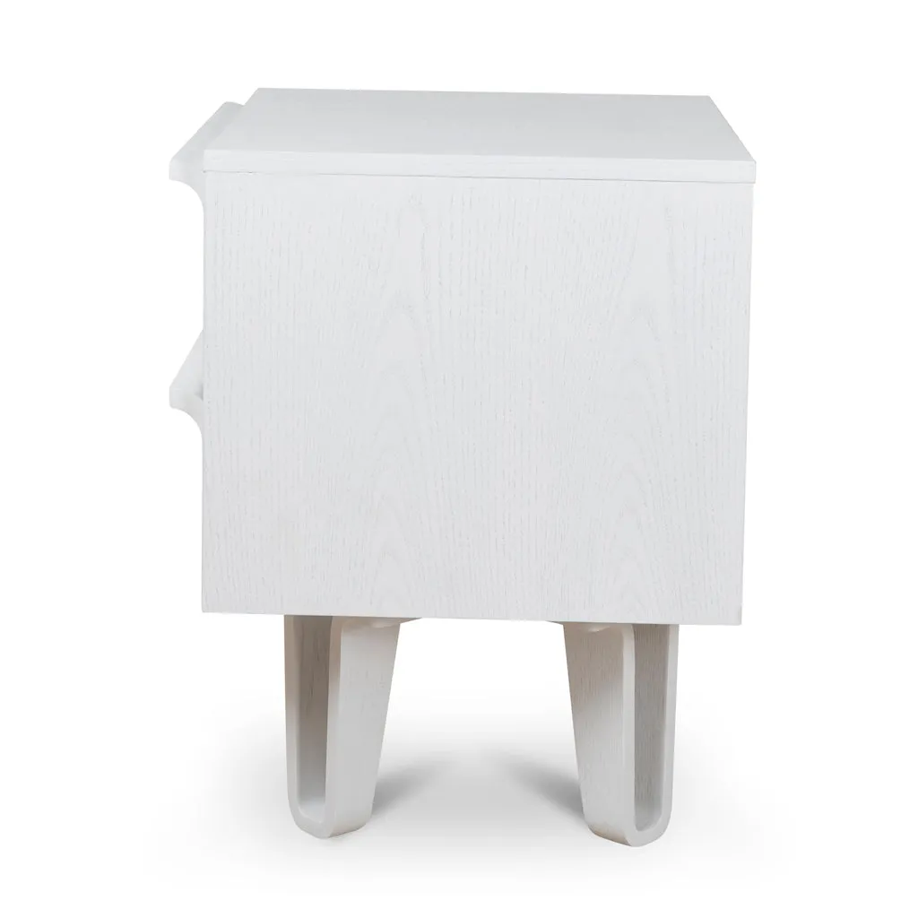 Evans Bedside Table - Full White