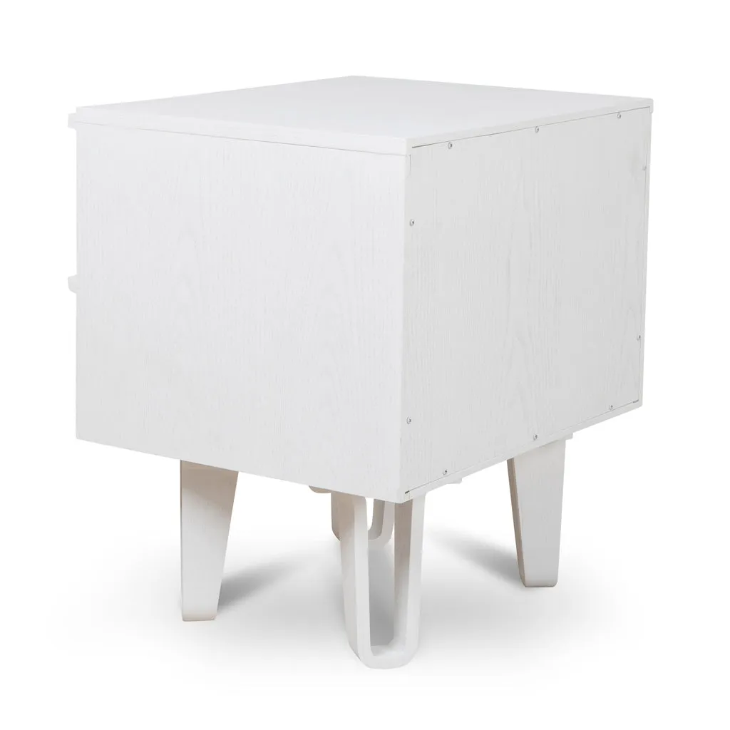 Evans Bedside Table - Full White