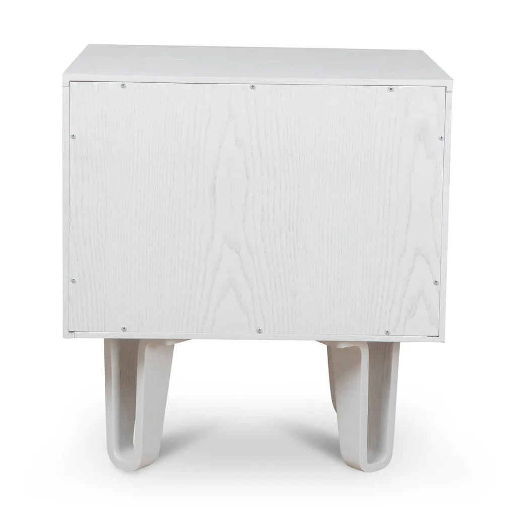 Evans Bedside Table - Full White