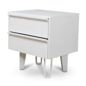 Evans Bedside Table - Full White