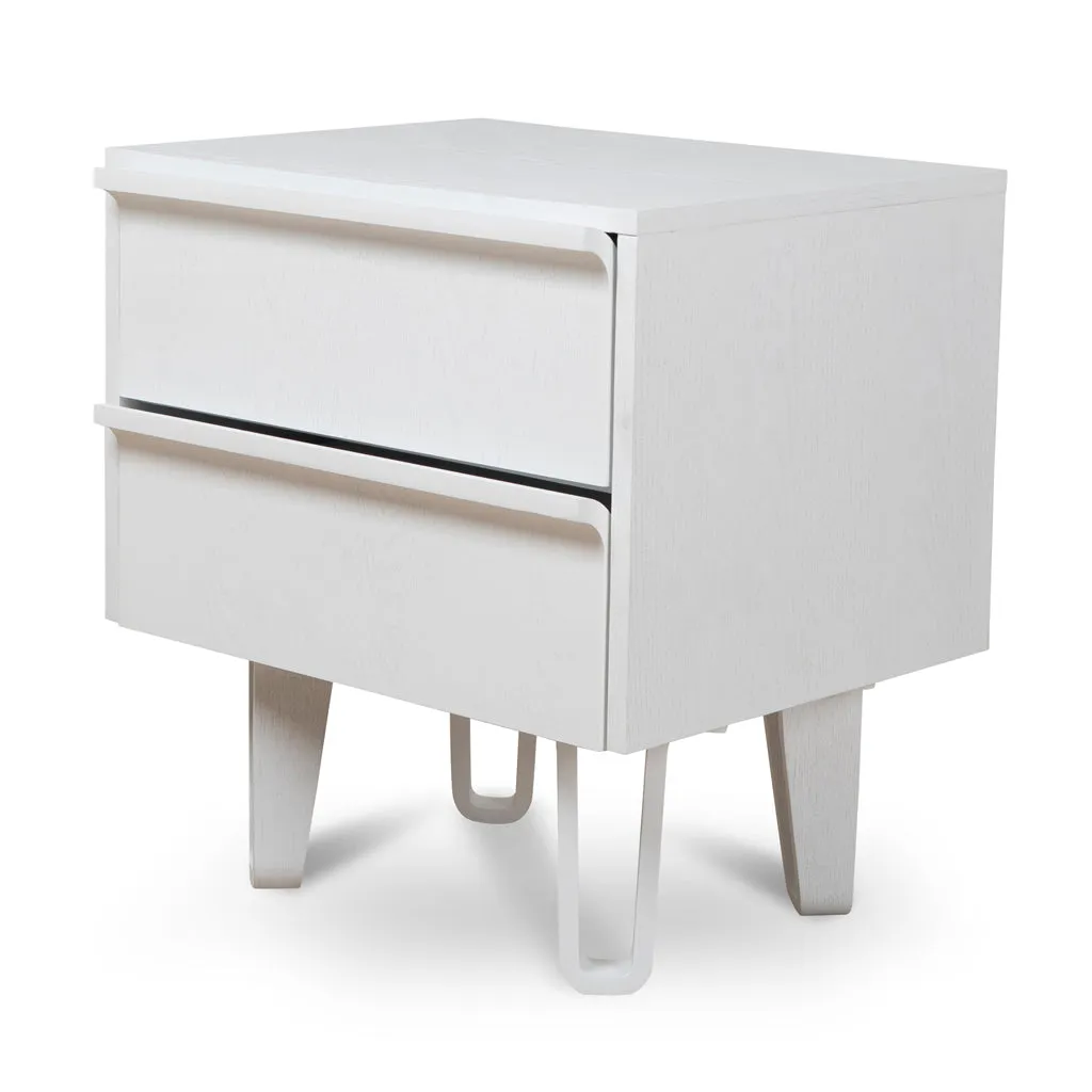Evans Bedside Table - Full White