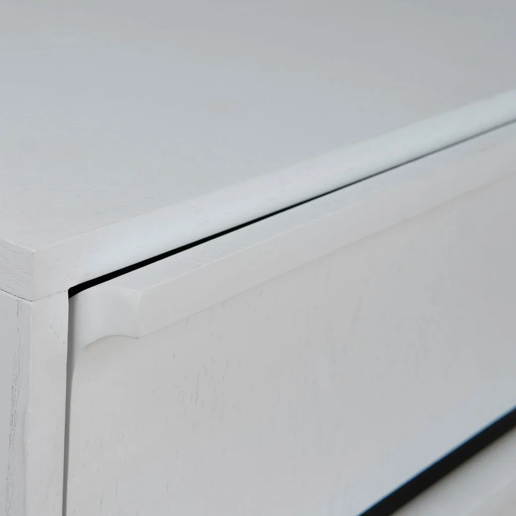 Evans Bedside Table - Full White