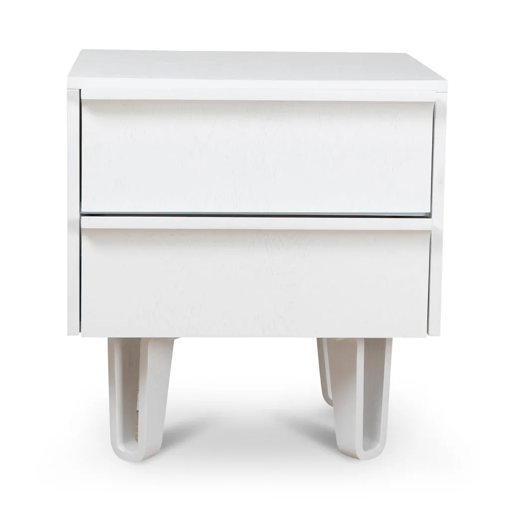 Evans Bedside Table - Full White