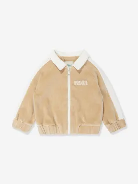 Fendi Baby Chenille Zip Up Top in Beige