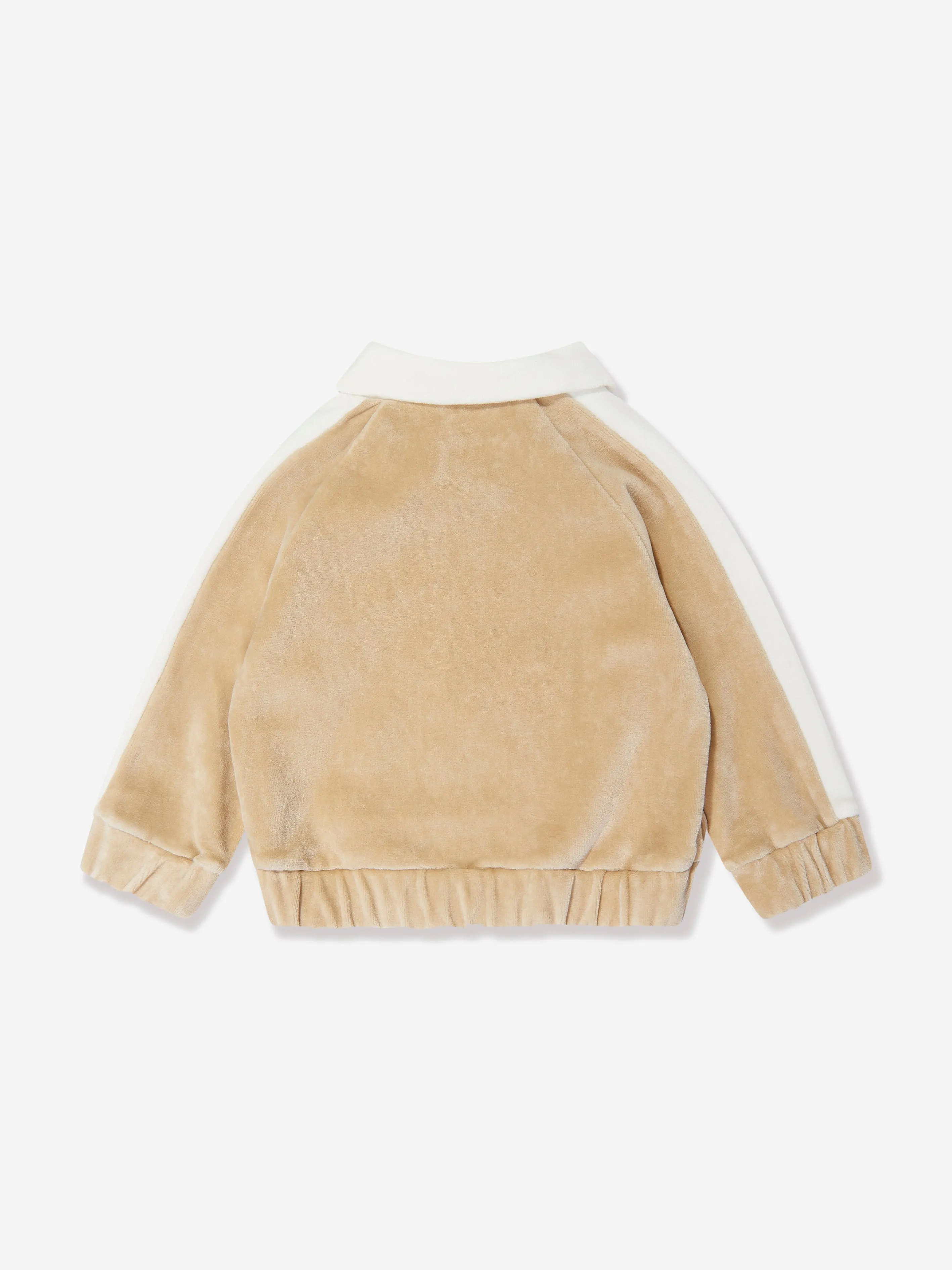 Fendi Baby Chenille Zip Up Top in Beige