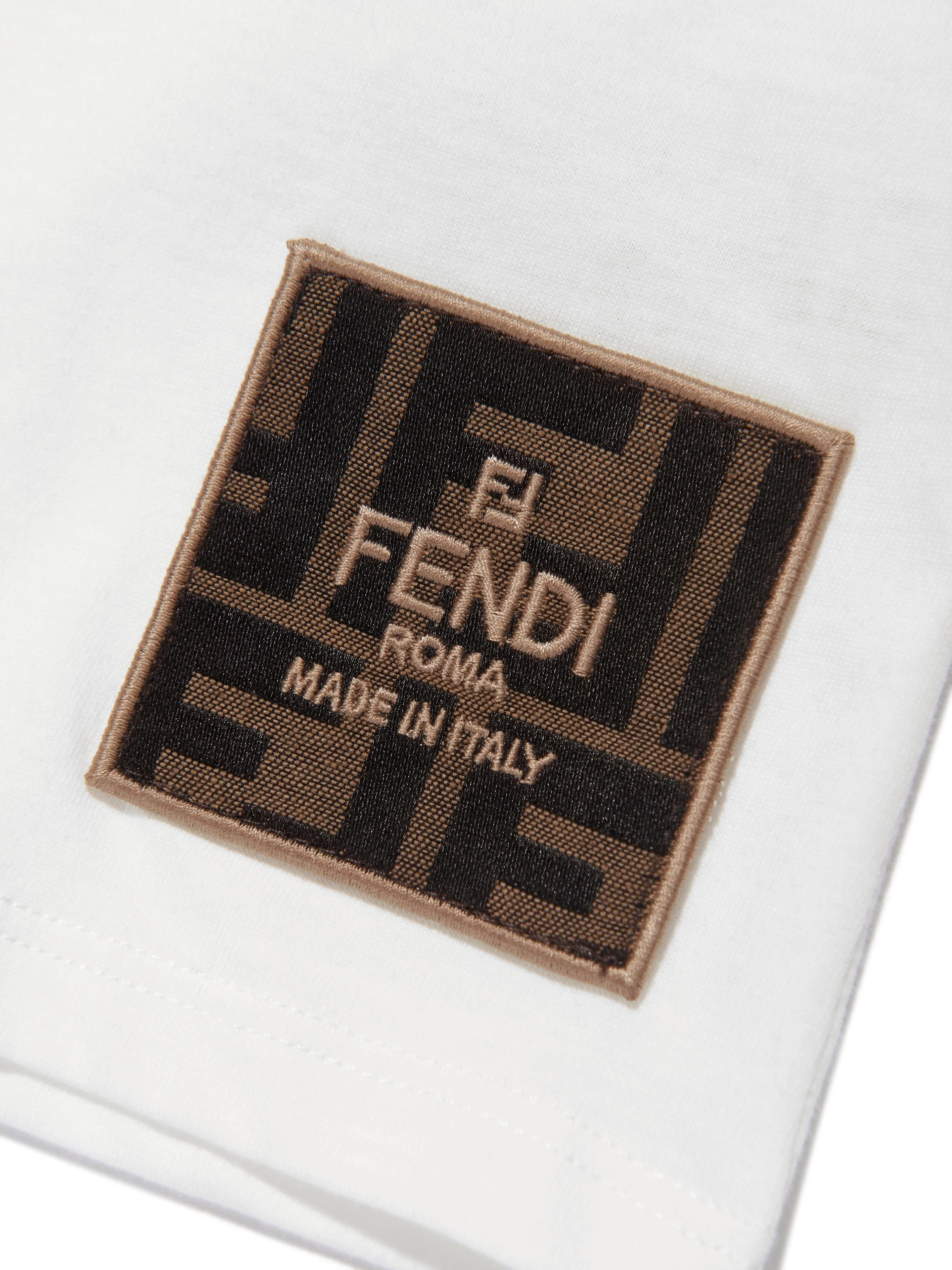 Fendi Baby Logo Patch T-Shirt in White