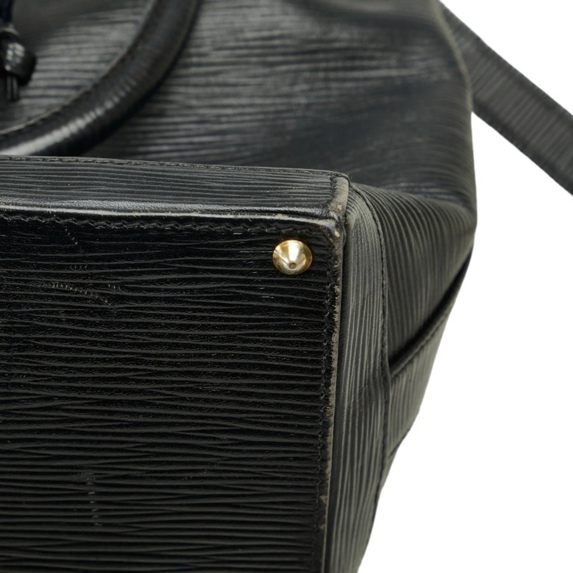 FENDI handbag shoulder bag black leather ladies