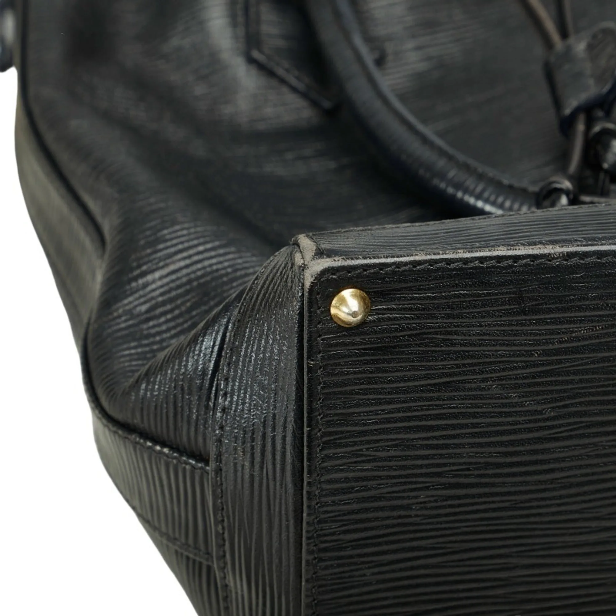 FENDI handbag shoulder bag black leather ladies