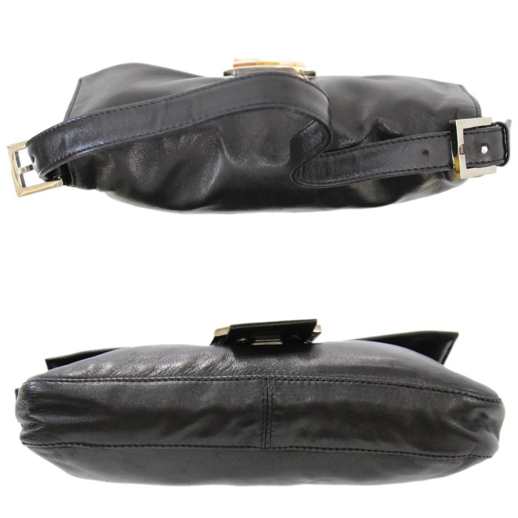 FENDI mamma bucket handbag leather black