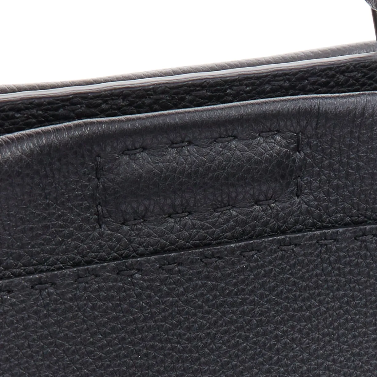 FENDI Peekaboo black topstitch selleria monster eye crossbody briefcase