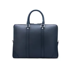 Gainsborough Leather 15" Laptop Bag - Navy
