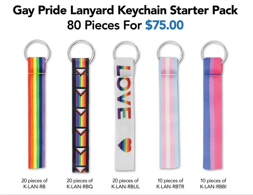 Gay Pride Keychain Bundle (80 Pieces)