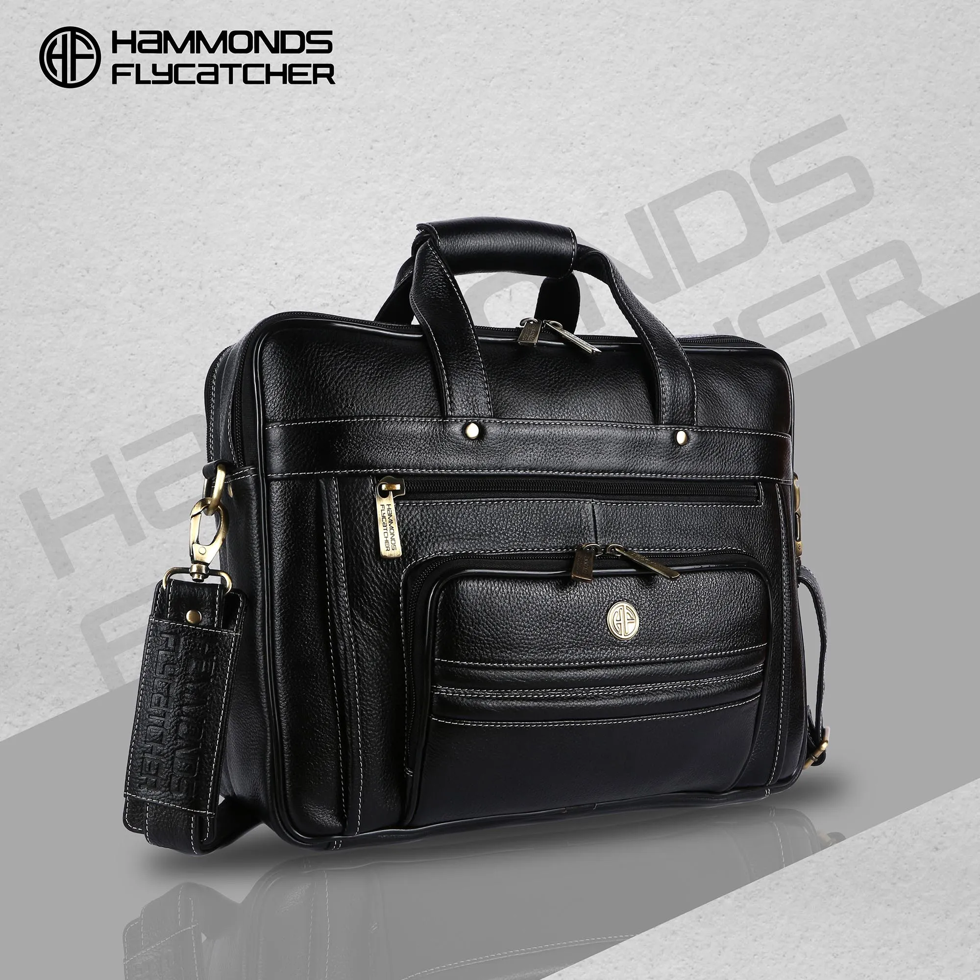 Genuine Leather Office Laptop Bag for Men- Stylish Office Hand Bag & Shoulder Bag - Fits 14-16 Inch Laptops