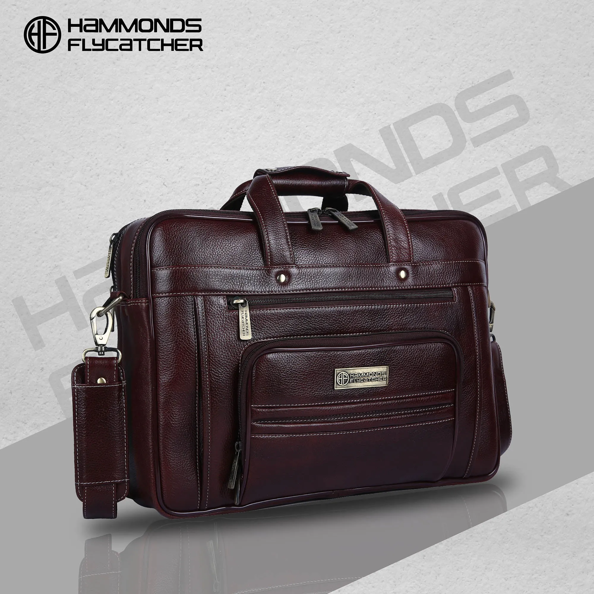 Genuine Leather Office Laptop Bag for Men- Stylish Office Hand Bag & Shoulder Bag - Fits 14-16 Inch Laptops