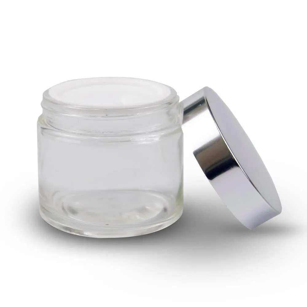 Glass Cosmetic Jar 50ml with Lid