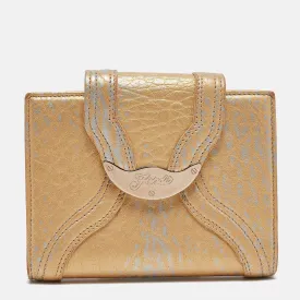 Gold Textured Leather Agenda Flap Cover