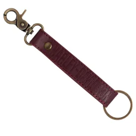 Harley-Davidson Merlot Vinyl Strap Key Chain, Red/Bronze, PL4552