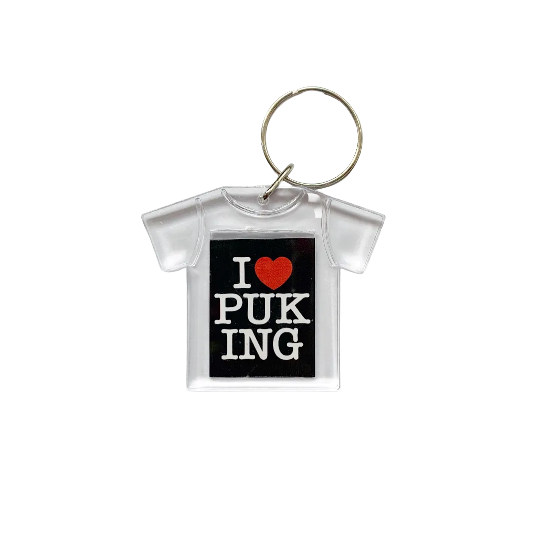 I Love Puking Keychain