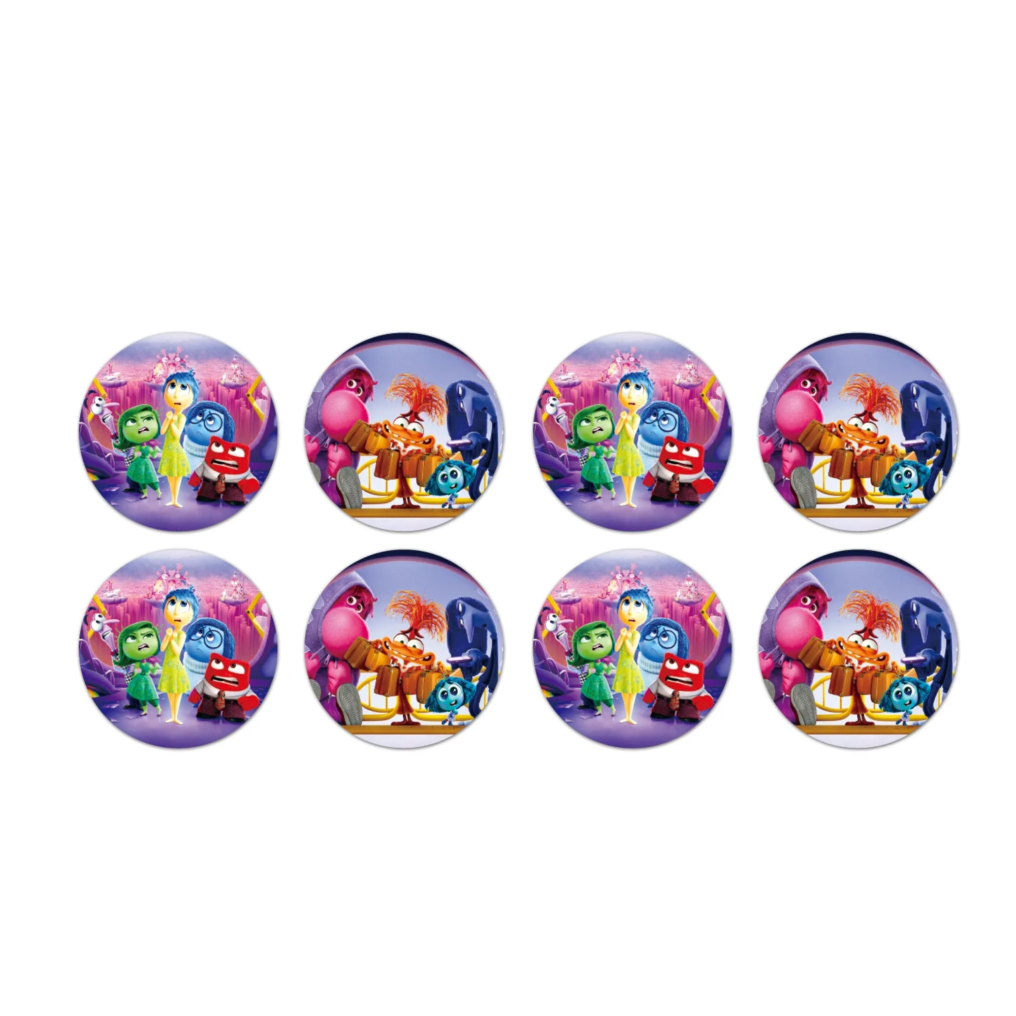 Inside Out 2 Birthday Paper Favour Bags with Stickers, 8 Count