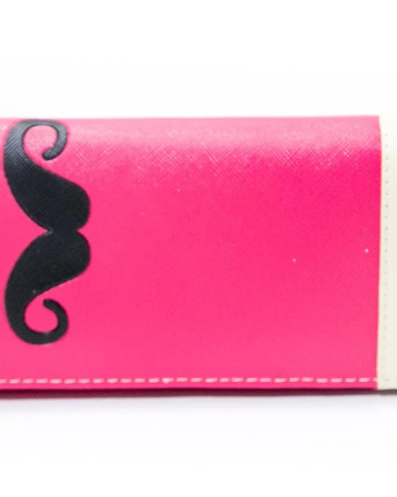 Ladies Hand U Wallets – Mustache – WPS-12