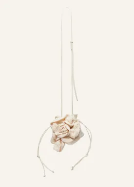 Magda bag in cream crochet