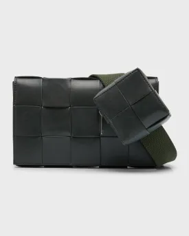 Men's Cassette Intreccio Leather Crossbody Bag