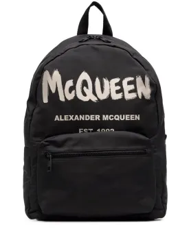 Men's Graffiti Raffia Backpack in Black | Size UNICA | 6464571AABW