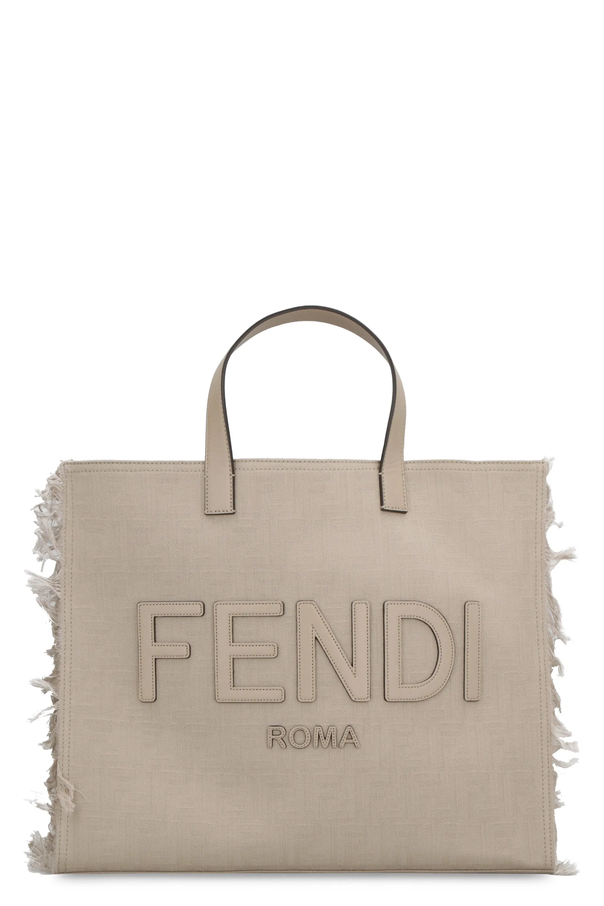 Men's Jacquard Fabric Tote in Sand | 7VA591AP1N Color F0VKQ