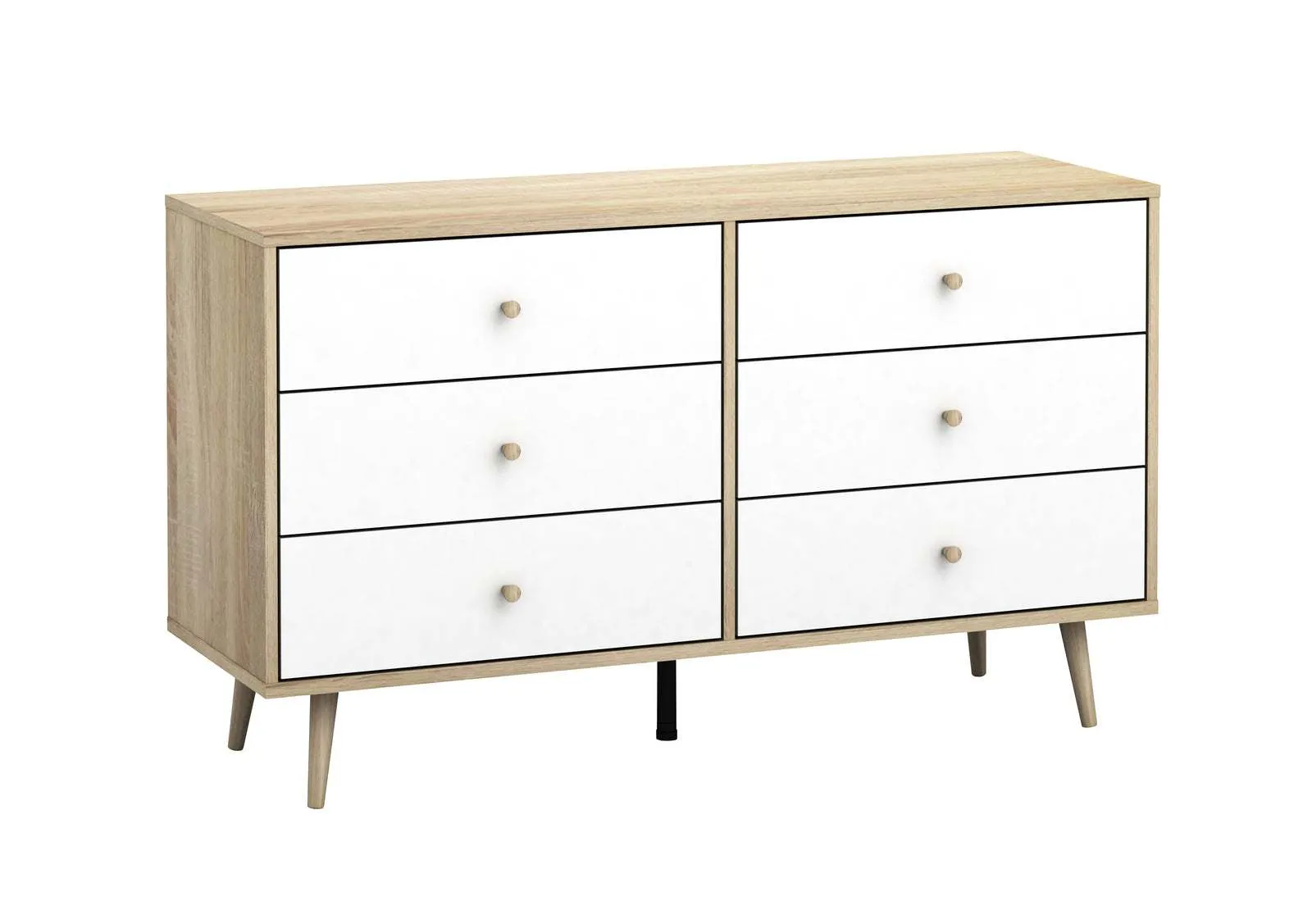 MerryLuk Adriana 6 Drawers Dresser and 2 Bedside Tables