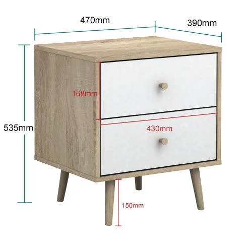 MerryLuk Adriana 6 Drawers Dresser and 2 Bedside Tables