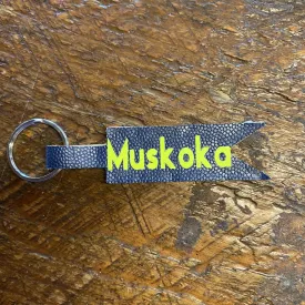 “MUSKOKA” Leather Keychains
