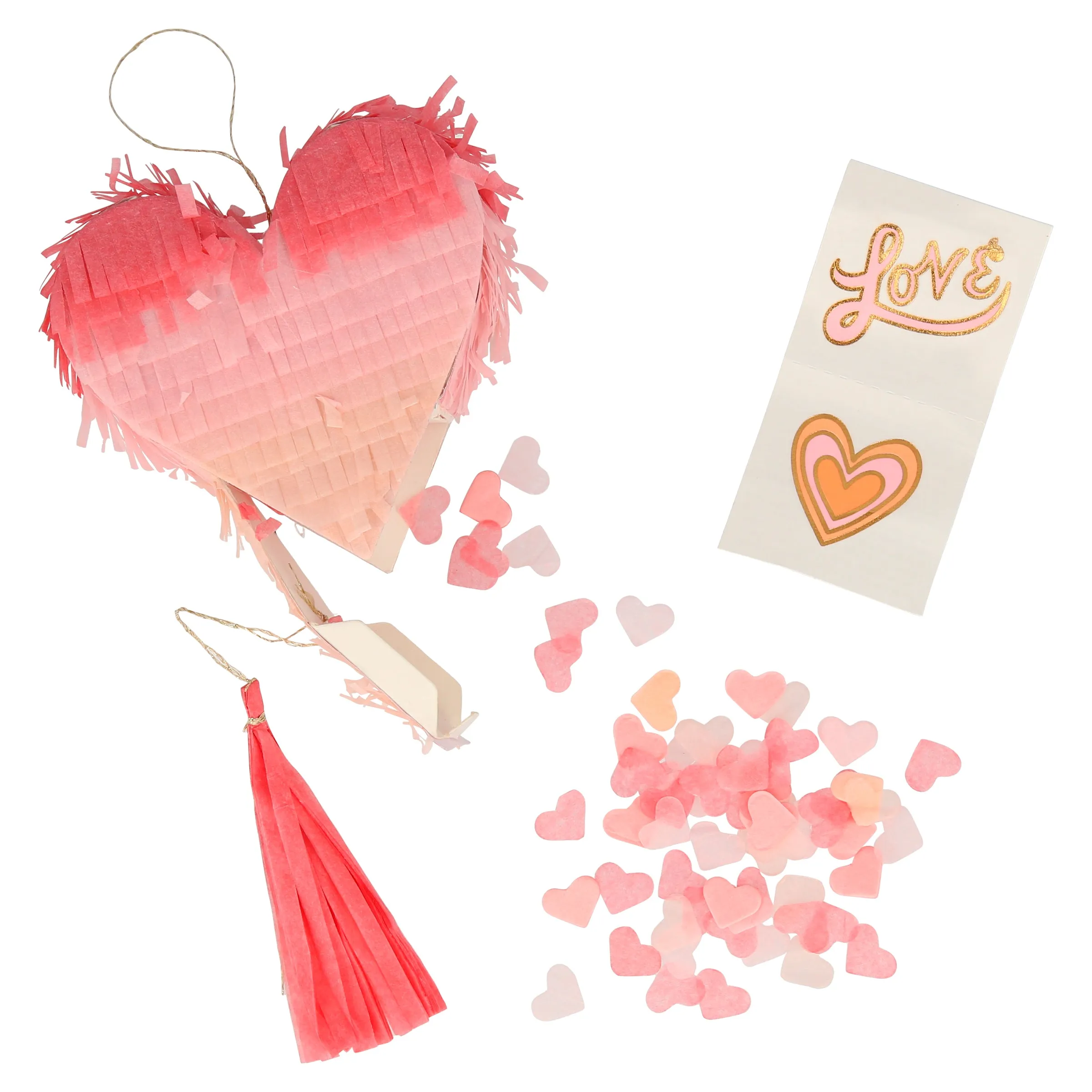 Ombré Heart Piñata Favors (x 3)