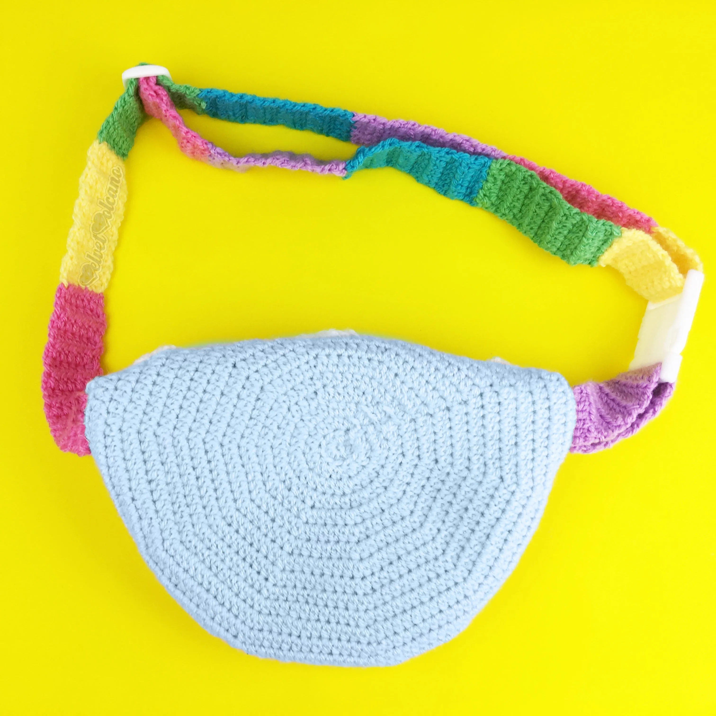 Pastel Rainbow Cloud Bum Bag (Duck Egg Blue)