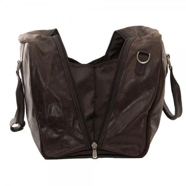 Piel Leather Classic Vintage Zip Down Duffel