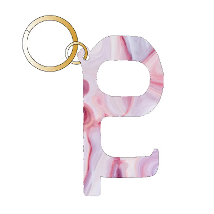 Pink Marble Hands Free Wholesale Key Chain
