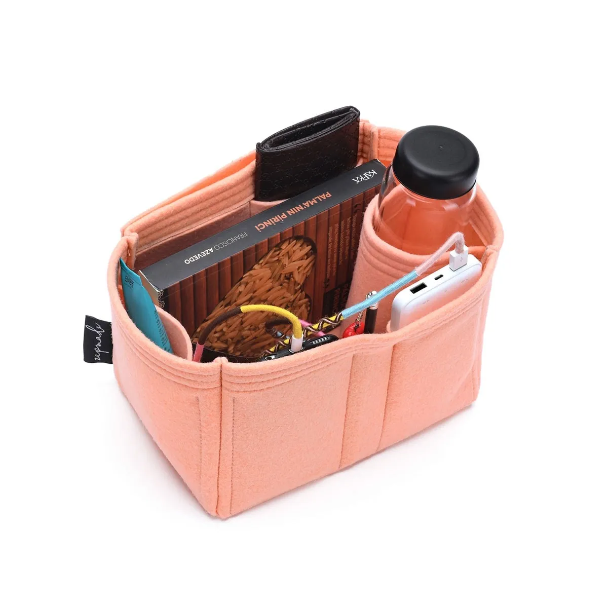Purse Organizer Insert for Celine Cabas Phantom, Bag Organizer with Single Bottle and Pen Holders
