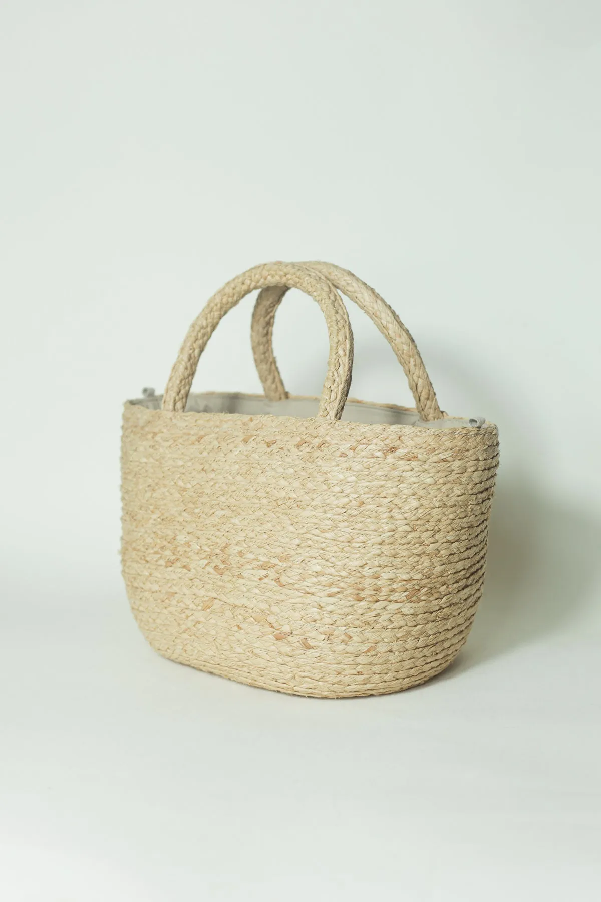 Ray raffia bucket bag