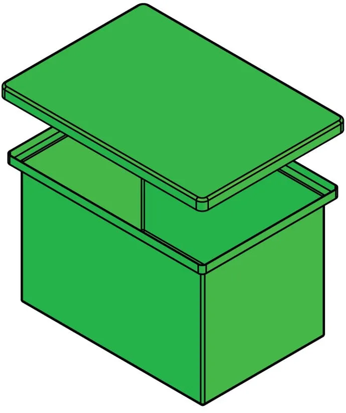 Rectangular Flange Bin (RF)