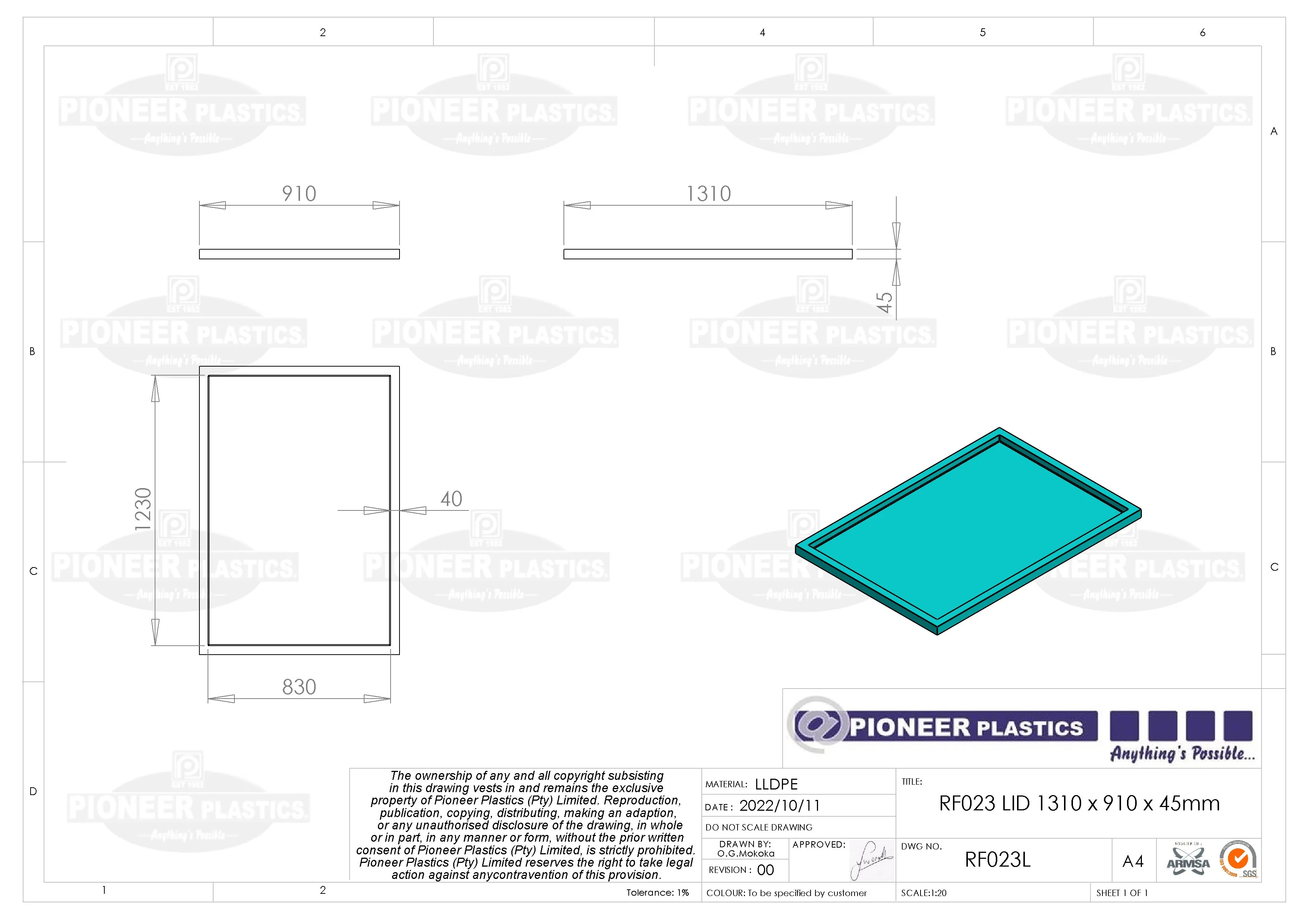 Rectangular Flange Bin (RF)