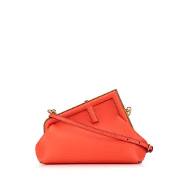 Red Fendi Small Nappa Fendi First Crossbody Bag