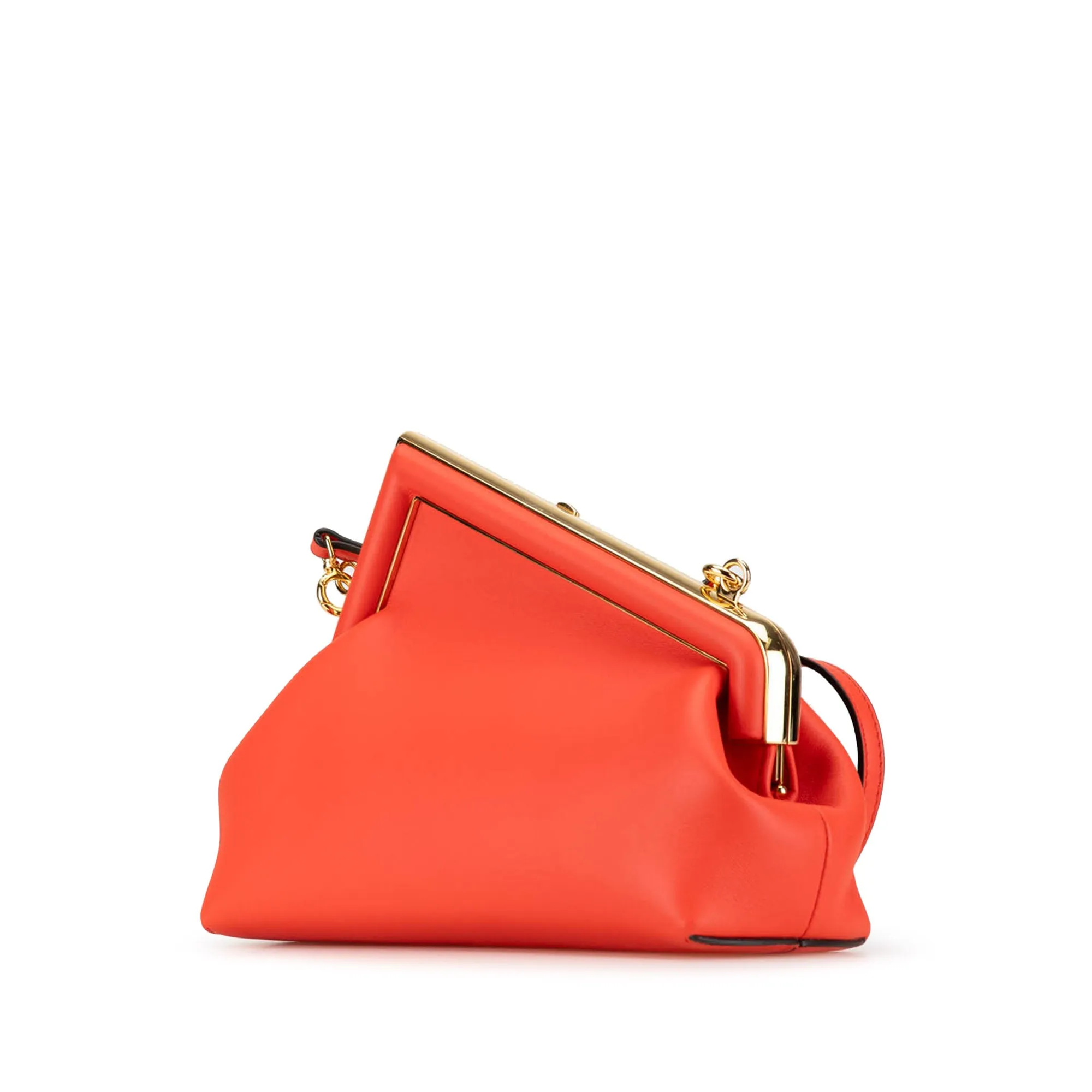 Red Fendi Small Nappa Fendi First Crossbody Bag