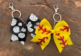 Sports Bow Keychains