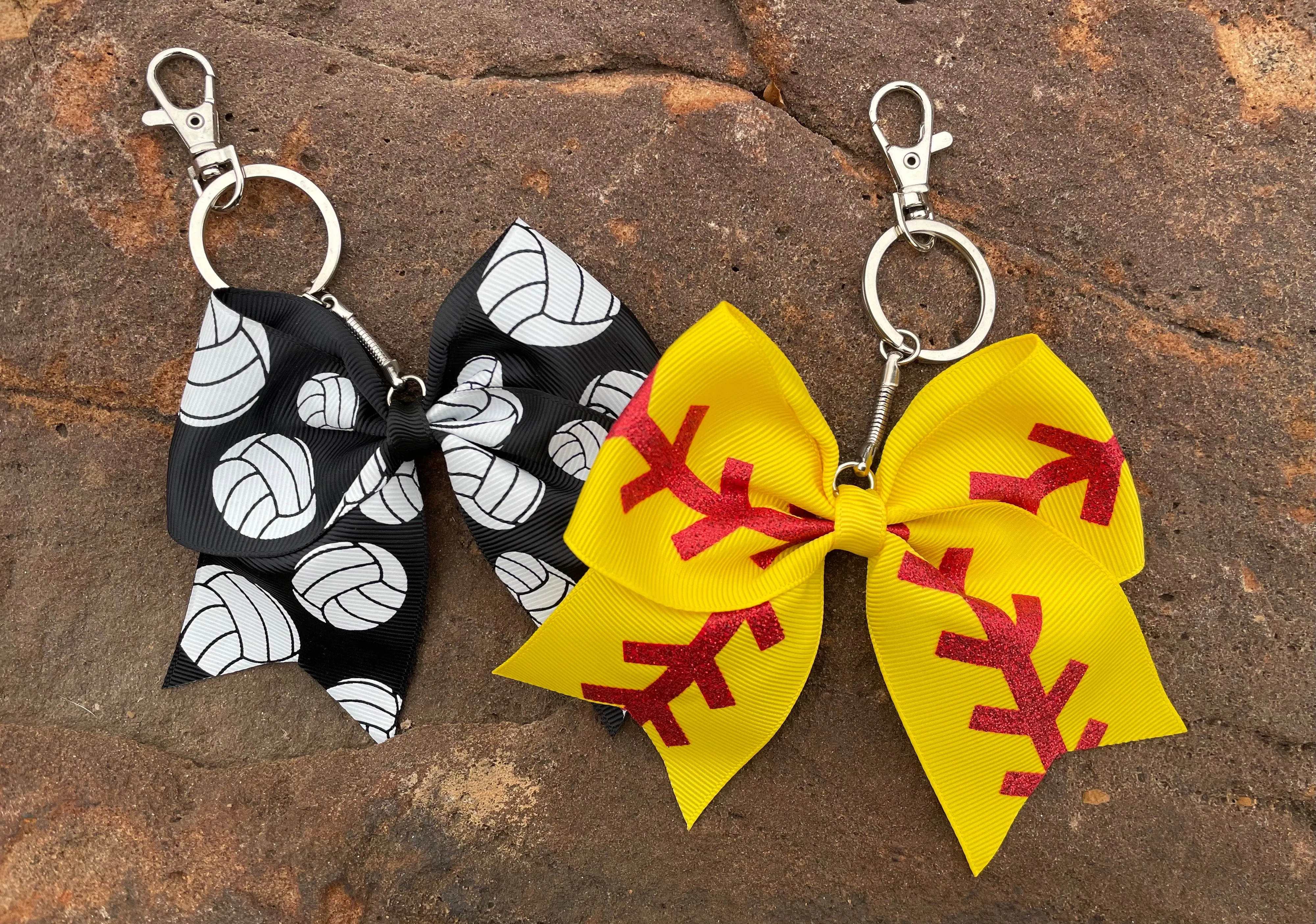 Sports Bow Keychains