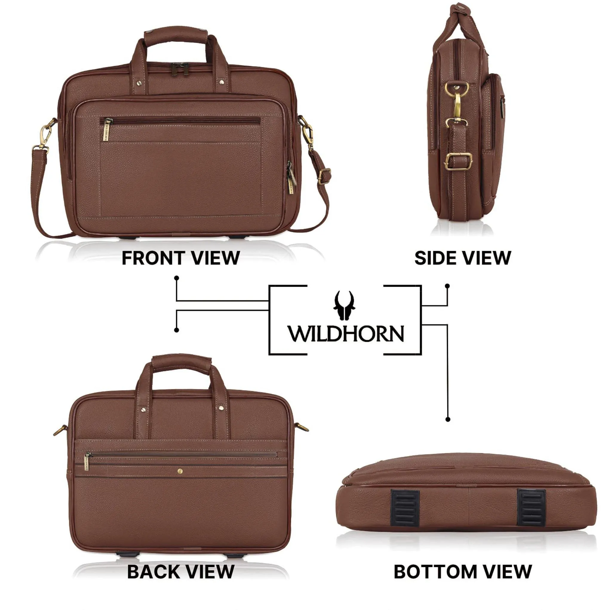 STANFORD Leather Laptop Messenger Bag for Men