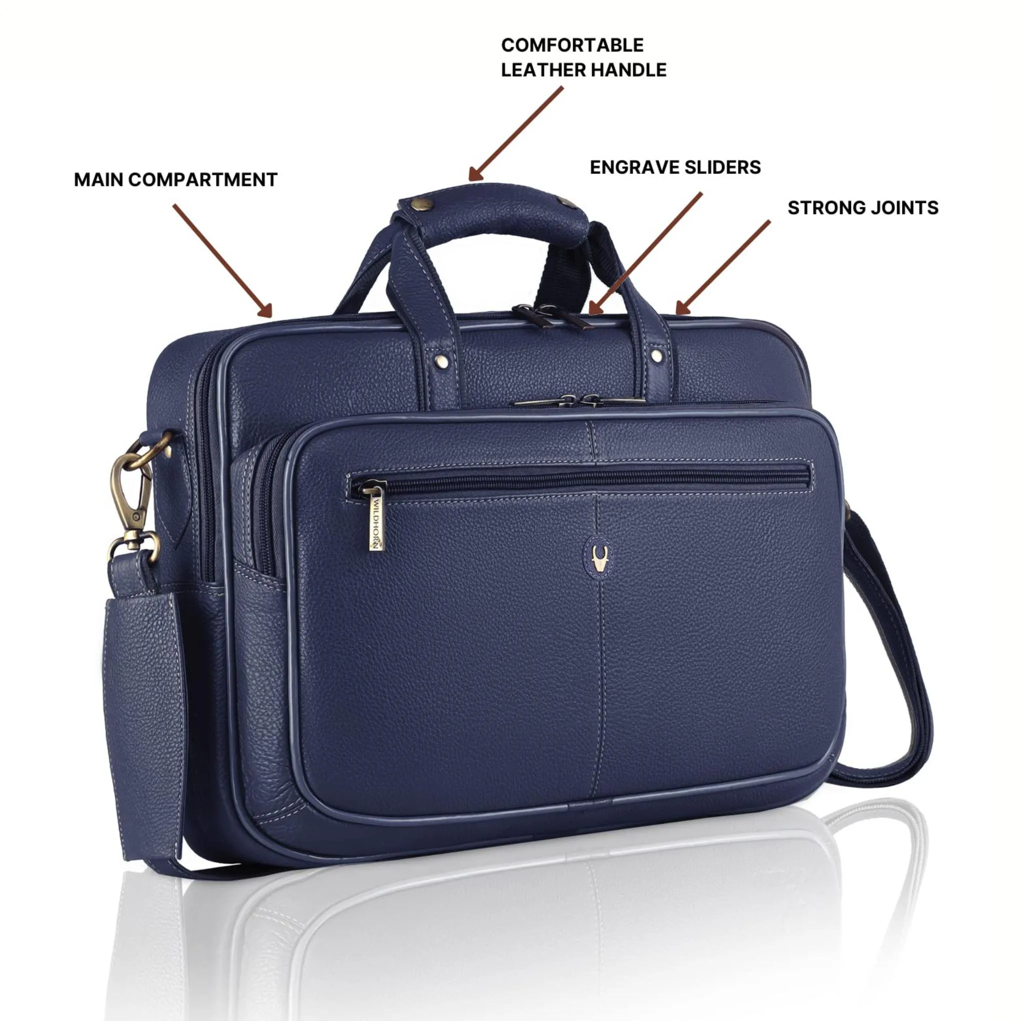 STANFORD Leather Laptop Messenger Bag for Men