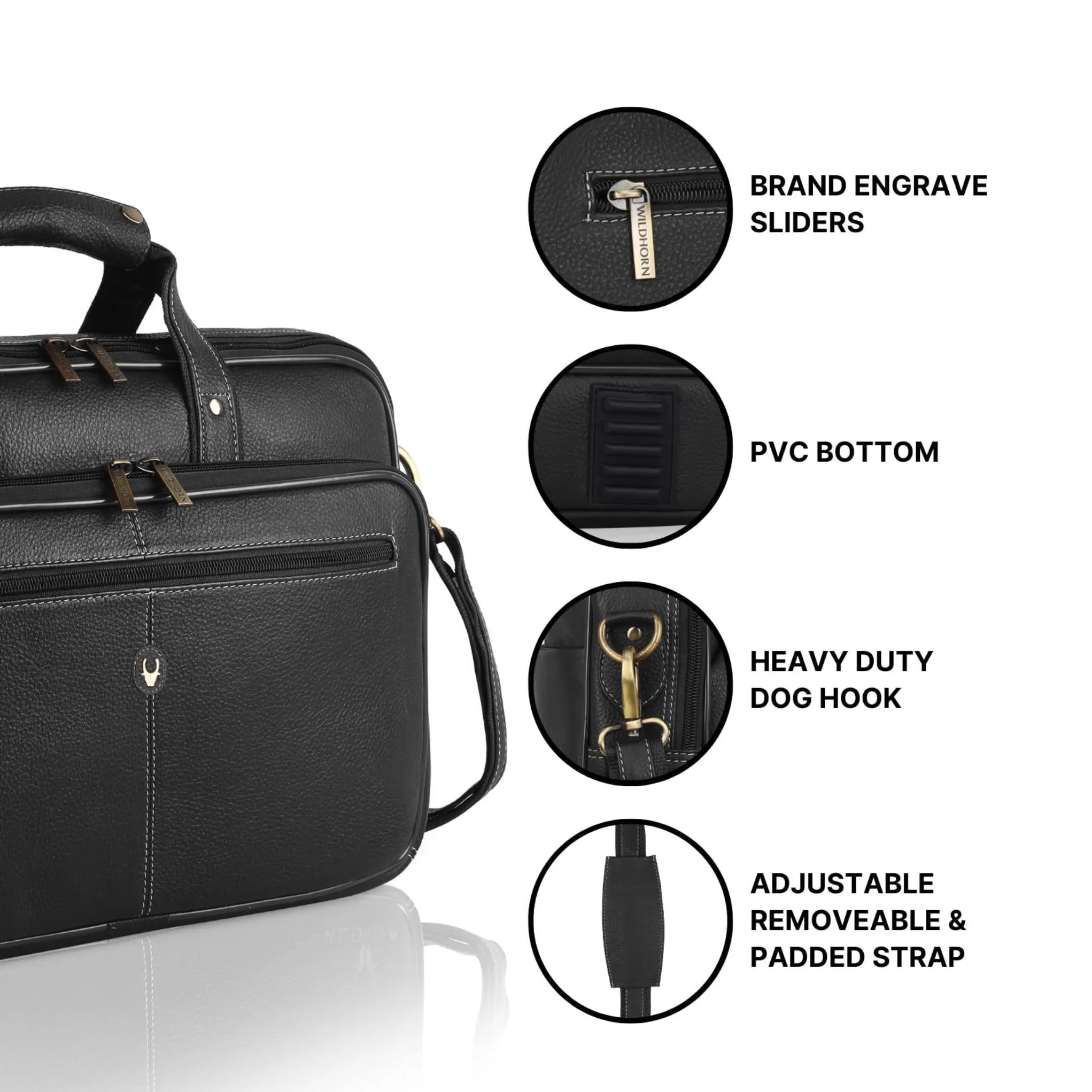 STANFORD Leather Laptop Messenger Bag for Men