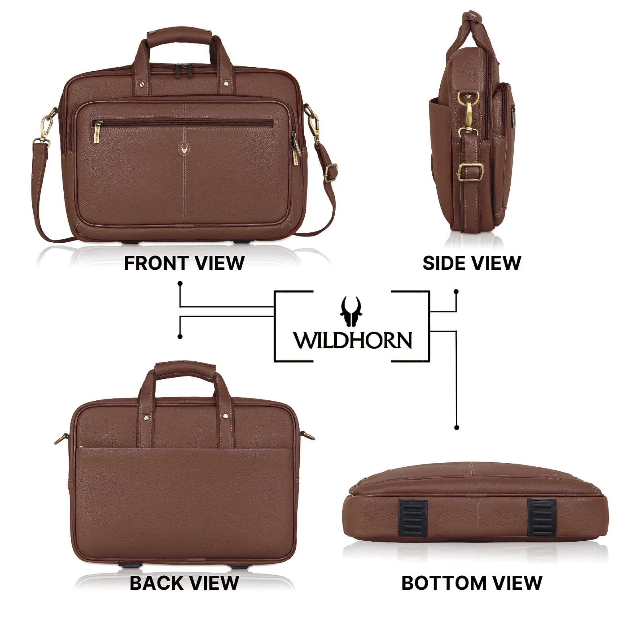 STANFORD Leather Laptop Messenger Bag for Men